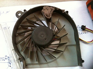 Ventilateur PC obstrué